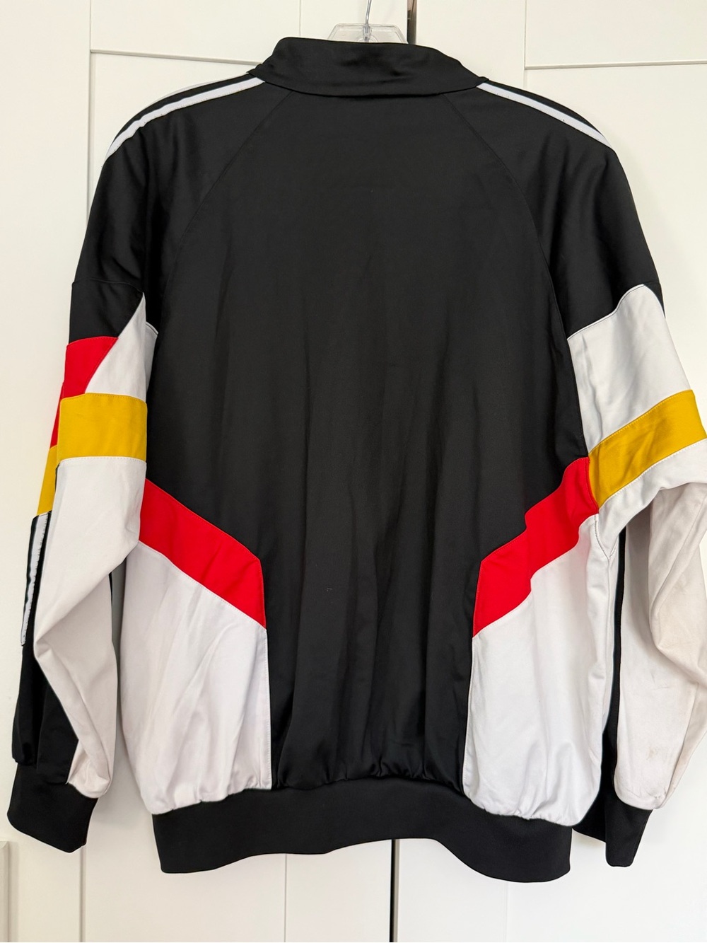 Adidas Men’s Black Retro Track Jacket with Red & Yellow Accents - Picture 3 of 6
